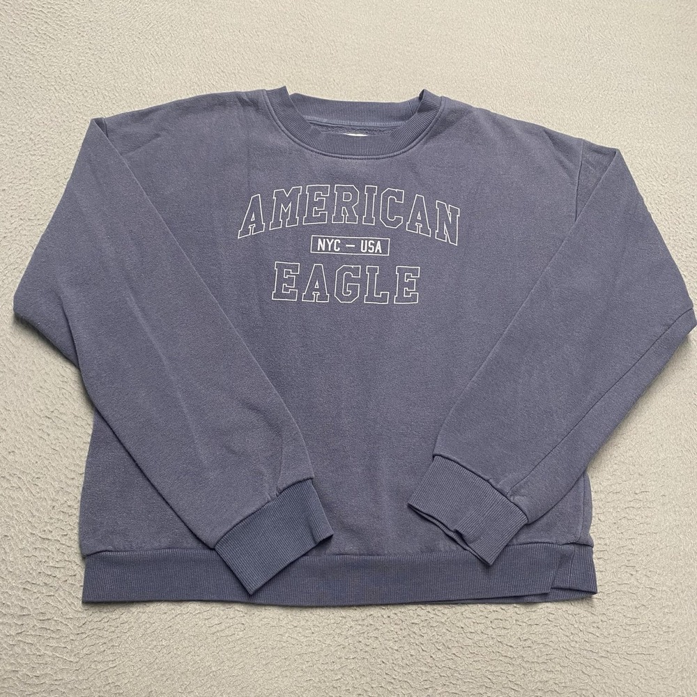 American Eagle Outfitters Sweatshirt Mens Small Crewneck Pullover‎ USA Graphic